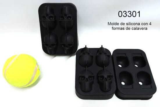 Imagen de MOLDE DE SILICONA CON FORMA CALAVERA X4 3.26